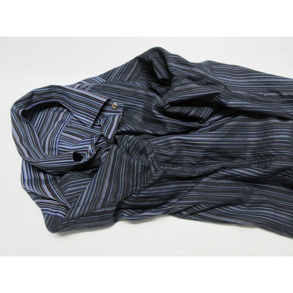 ETRO men's Italian pin striped button front business casual shirt 40 - Picture 5 of 9